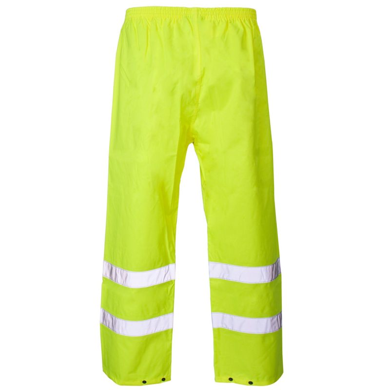 Hi Vis PU Yellow Ankle Band Over Trousers - Image 3