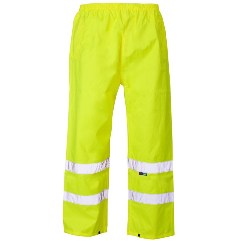 Hi Vis PU Yellow Ankle Band Over Trousers