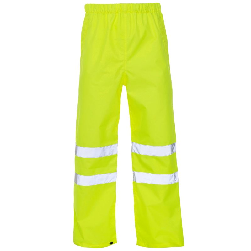 Hi Vis PU Yellow Ankle Band Over Trousers - Image 4