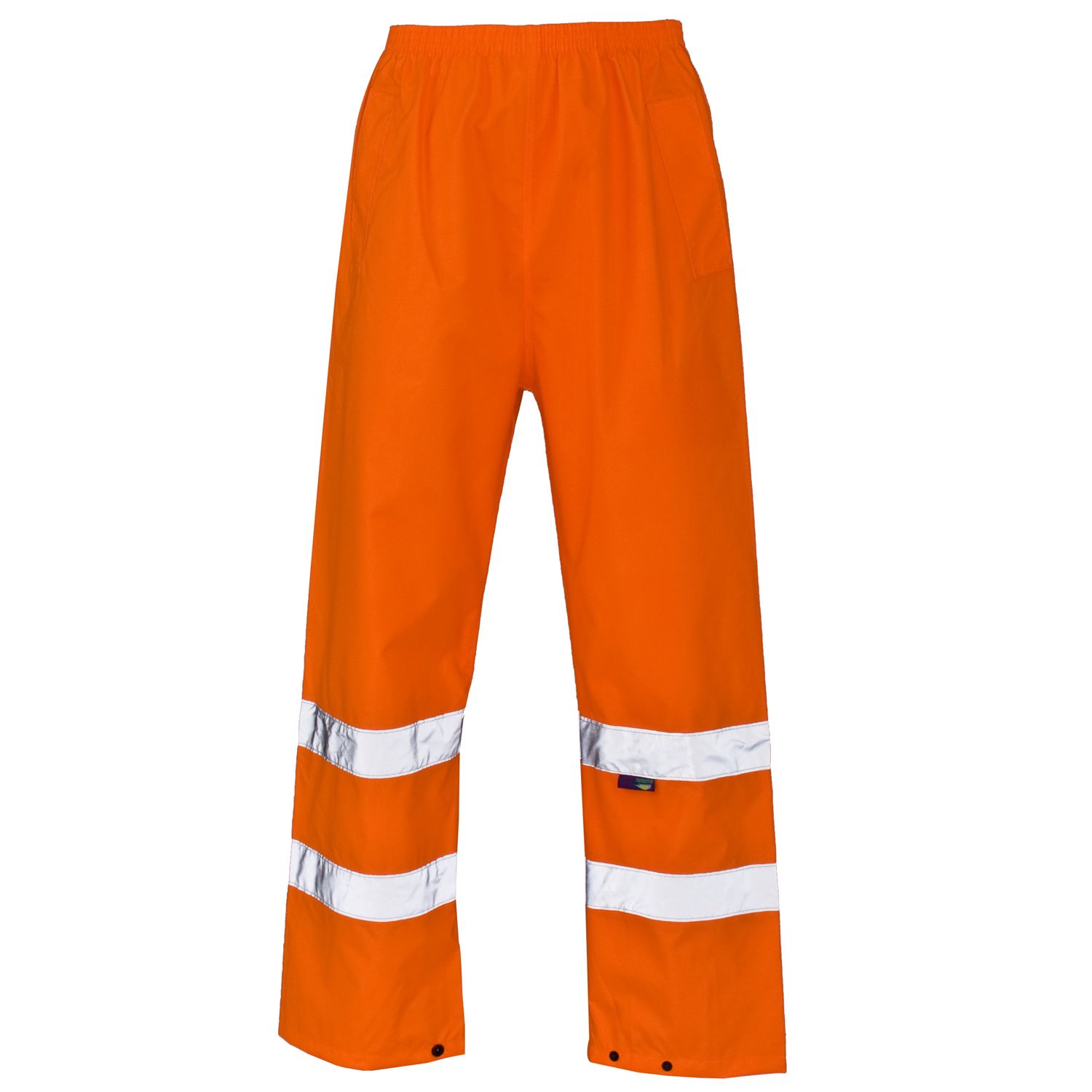 Hi Vis PU Orange Ankle Band Over Trousers