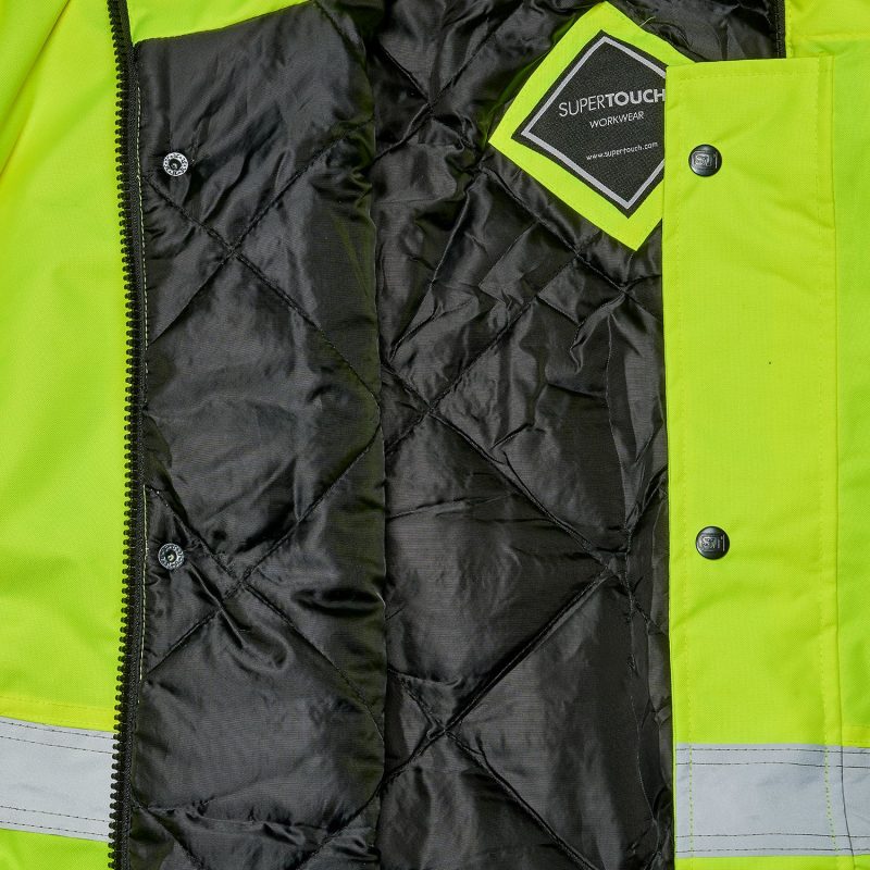 Hi Vis Yellow 2 Tone Blue/Yellow C3 Parka Jacket - Image 4