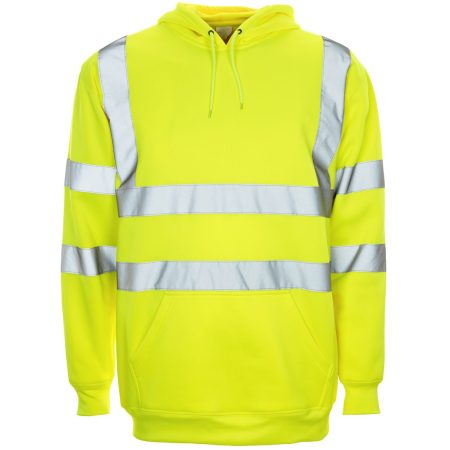 Hi Vis Yellow Pullover Hooded Sweatshirt