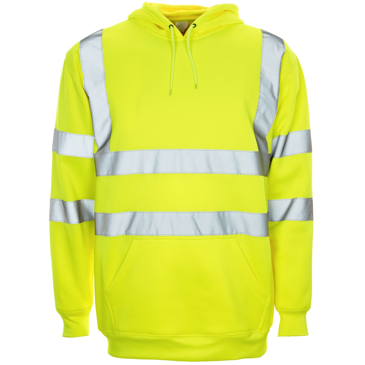 Hi Vis Yellow Pullover Hooded Sweatshirt