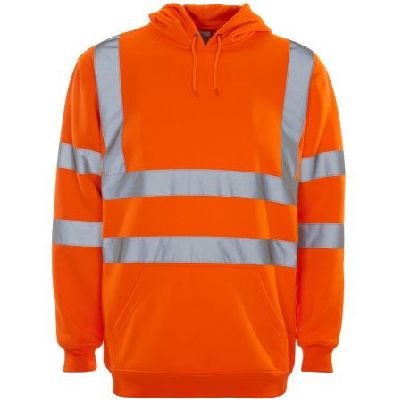 Hi Vis Orange Pullover Hooded Sweatshirt