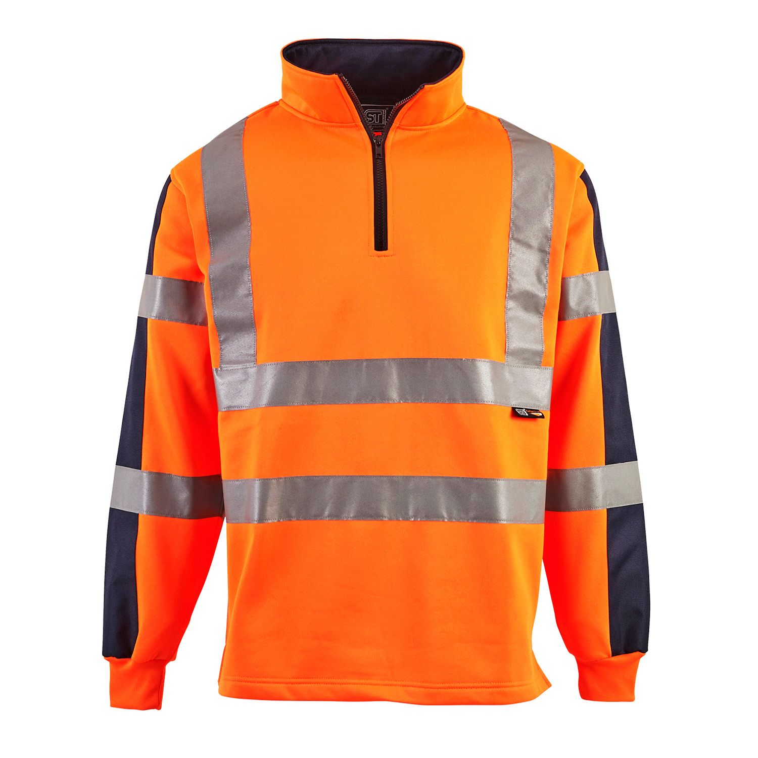 Hi Vis 2 Tone Orange-Navy Rugby Shirt
