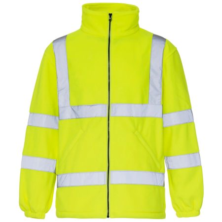 Hi Vis Micro Fleece Yellow Fleece Jacket