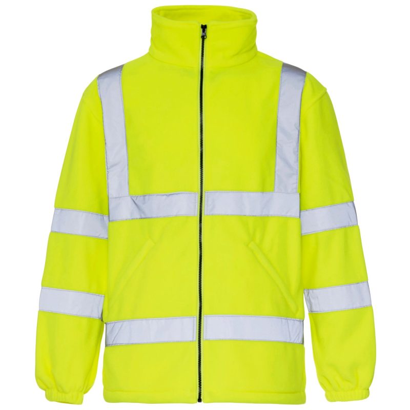 Hi Vis Micro Fleece Yellow Fleece Jacket