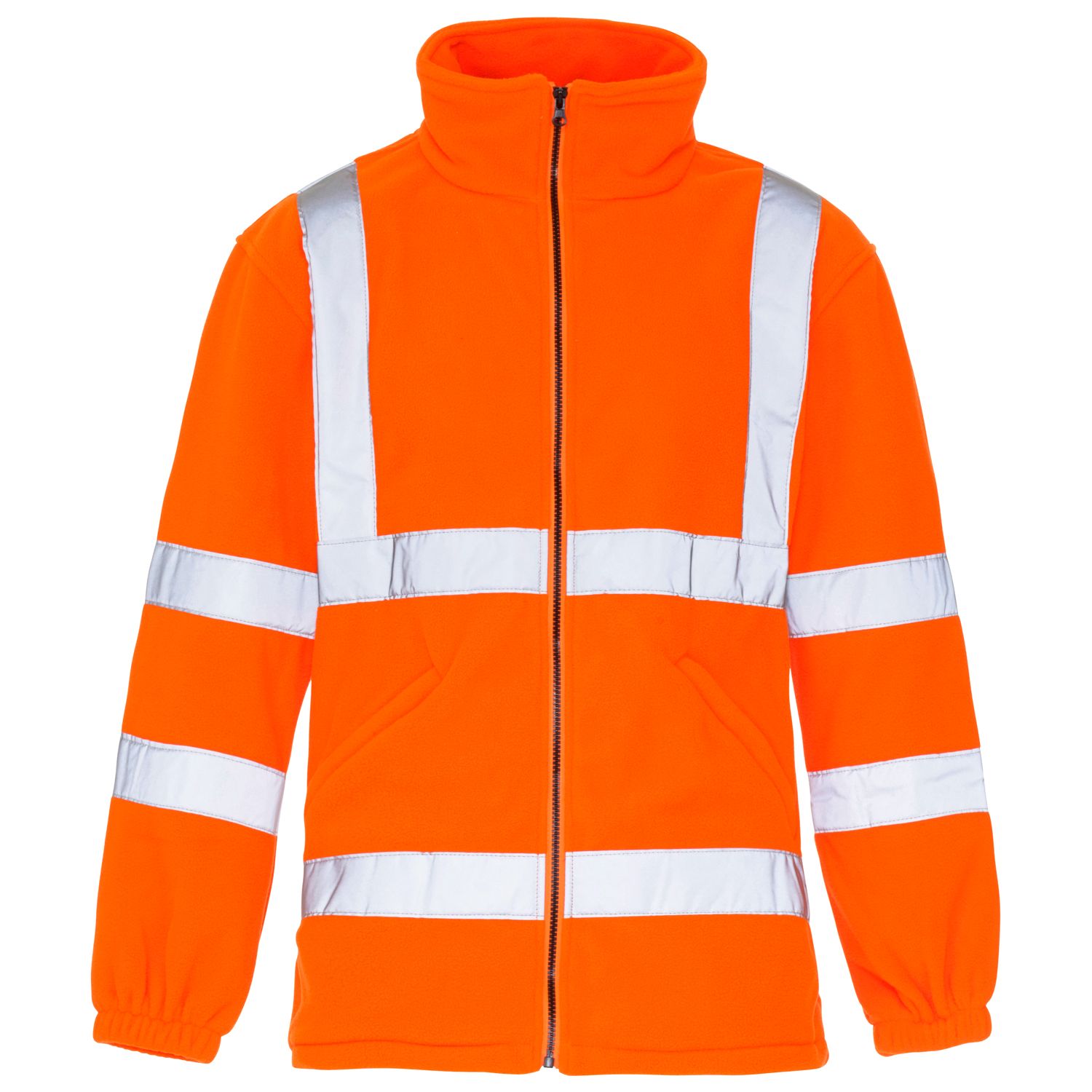 Hi Vis Micro Fleece Orange Fleece Jacket