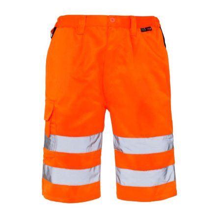 Hi Vis Two Band Orange Shorts