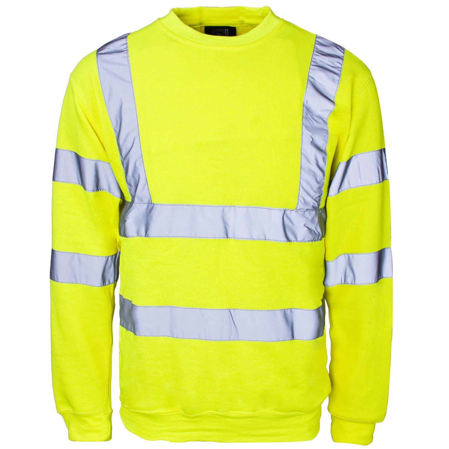 Hi Vis Yellow Crew Neck Sweatshirt Long 305gsm