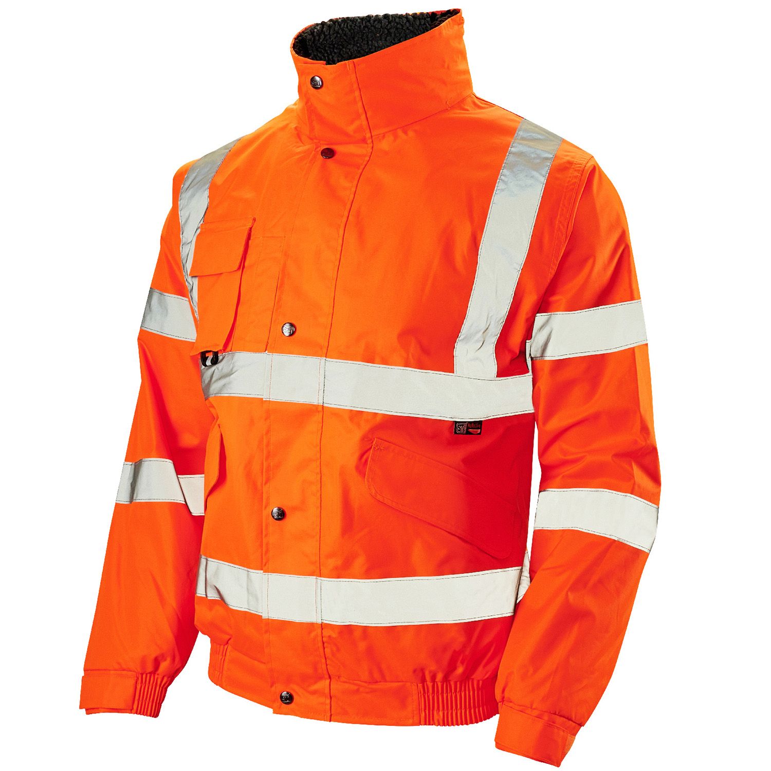 Hi Vis Breathable Orange Bomber Jacket 300D C3 Mesh Lined EN471