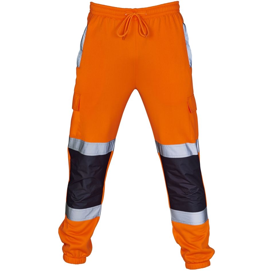 Hi Vis 2 Tone Orange-Navy Jogging Bottoms