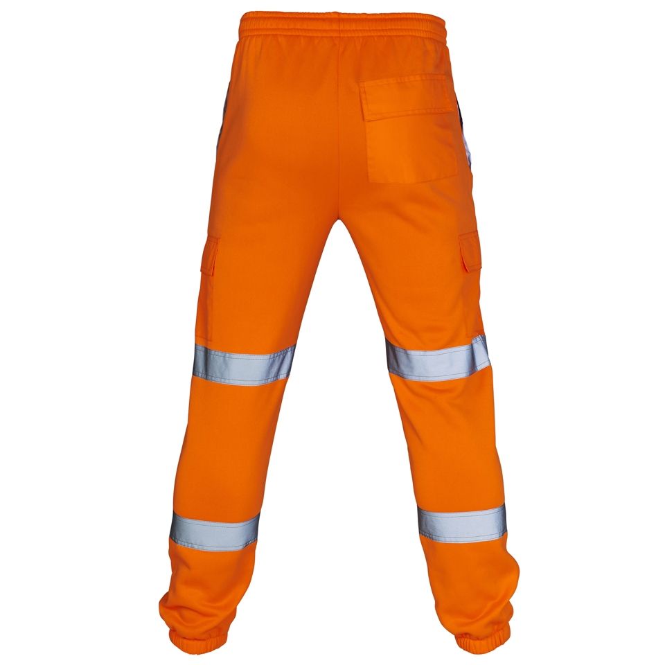 Hi Vis 2 Tone Orange-Navy Jogging Bottoms - Image 3