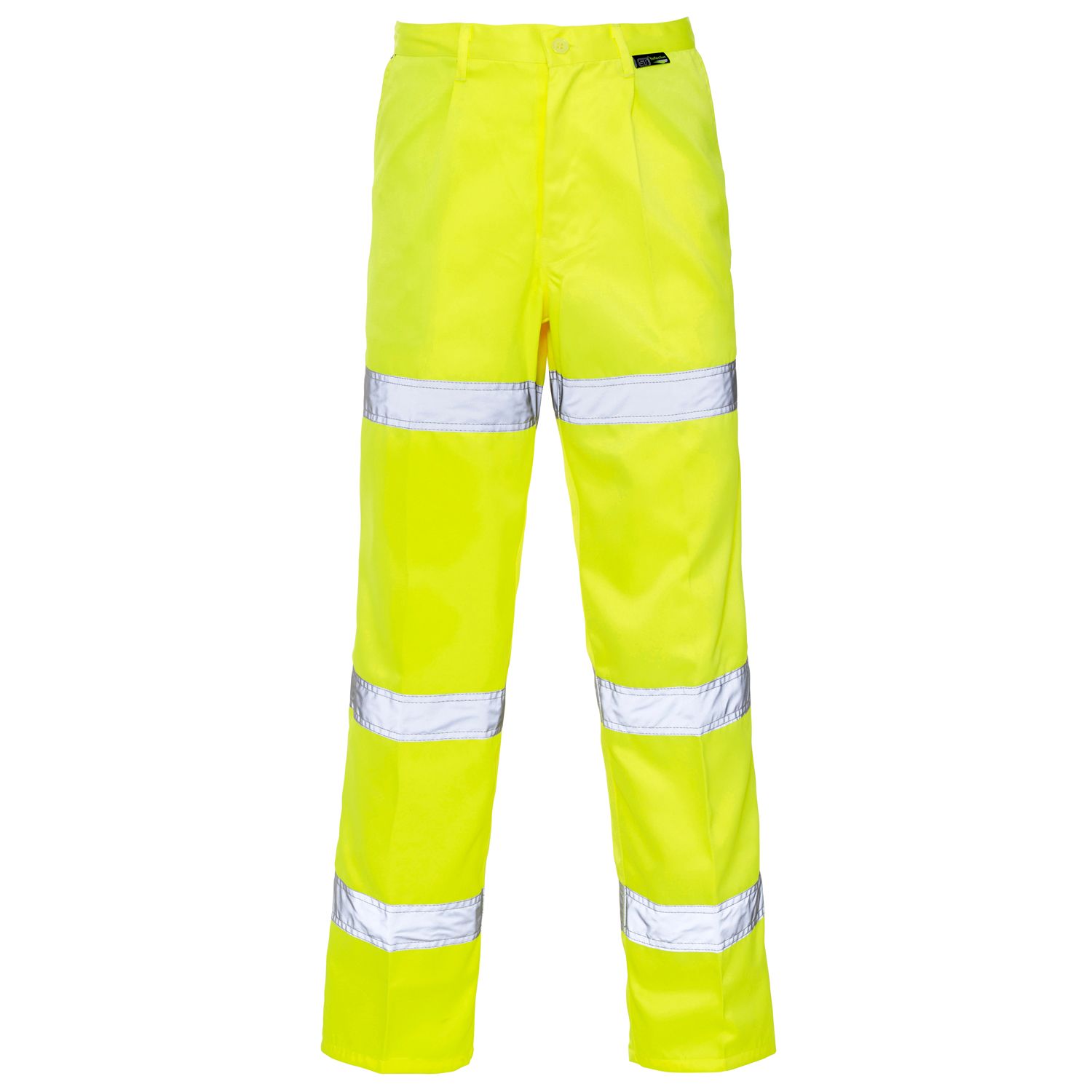 Hi Vis Yellow 3 Band Polycotton Trousers Regular & Long