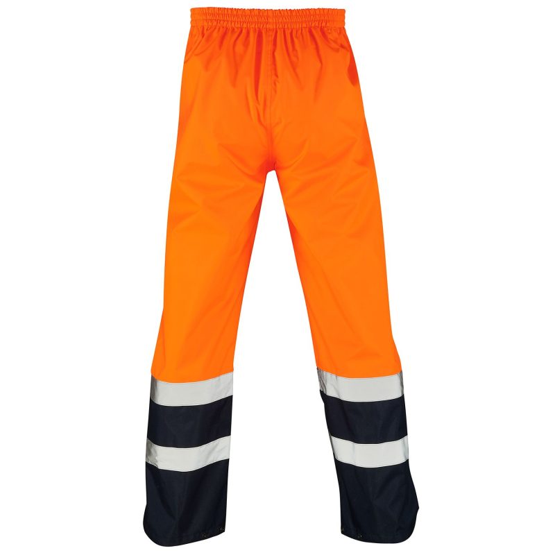 Hi Vis Orange-Navy 2 Tone Over Trousers - Image 3