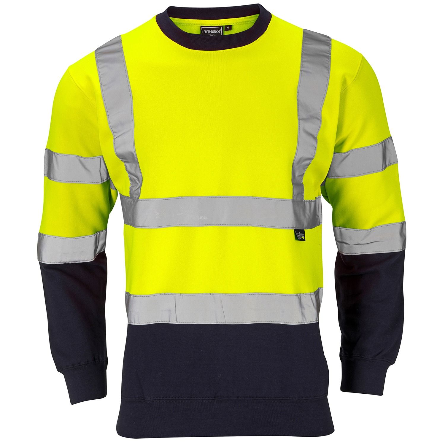 Hi Vis 2 Tone Yellow-Navy Sweatshirt
