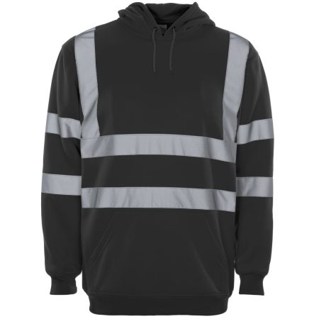 Hi Vis Black Hooded Sweatshirt