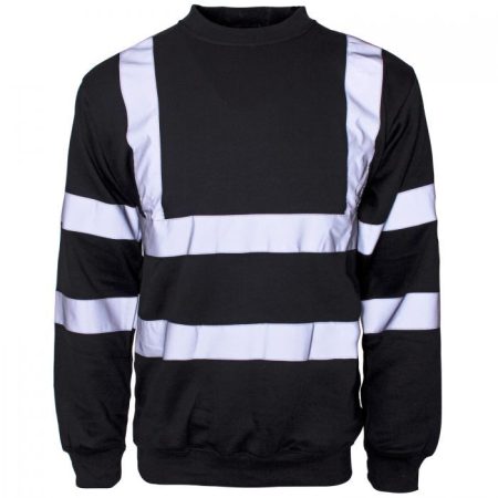 Hi Vis Black Crew Neck Sweatshirt