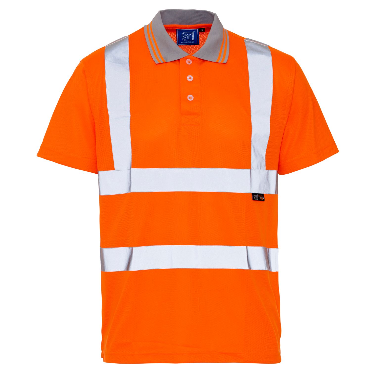 Hi Vis Orange Short Sleeve Bird Eye Polo Shirt