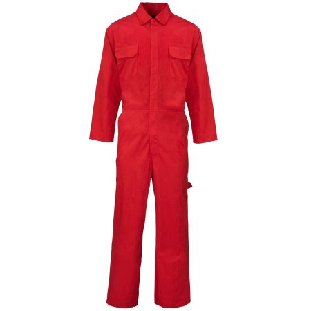 Basic Polycotton Coverall Red 210gms