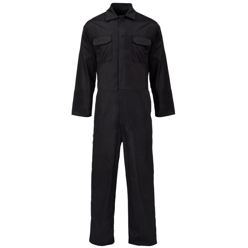 Basic Polycotton Coverall Black 210gms