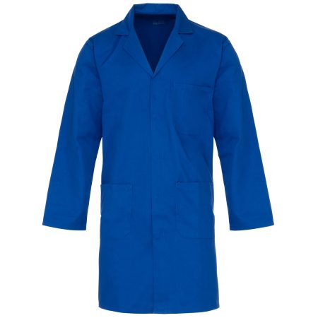 Polycotton Royal Blue Lab Coat 245gsm with Pockets