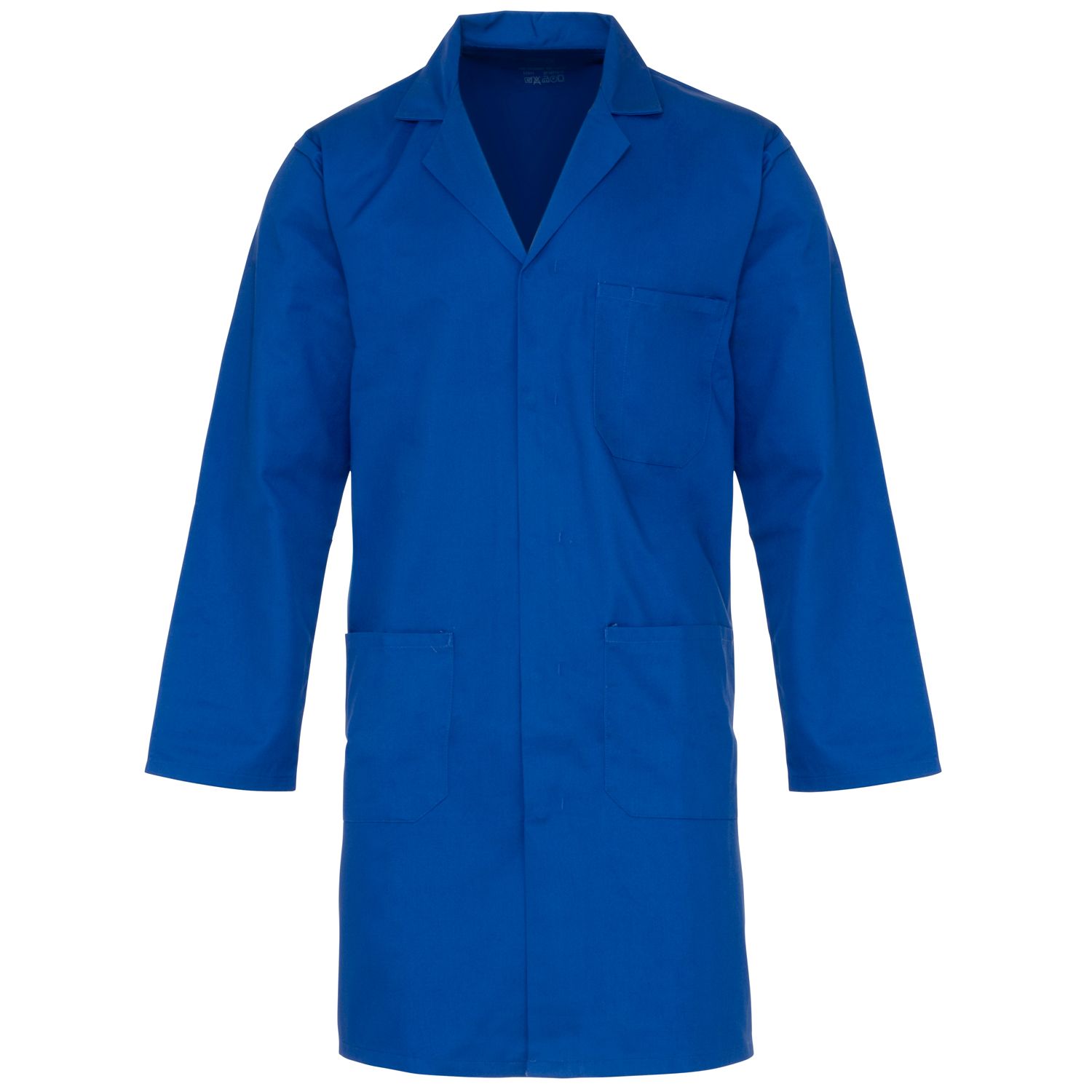 Polycotton Royal Blue Lab Coat 245gsm with Pockets