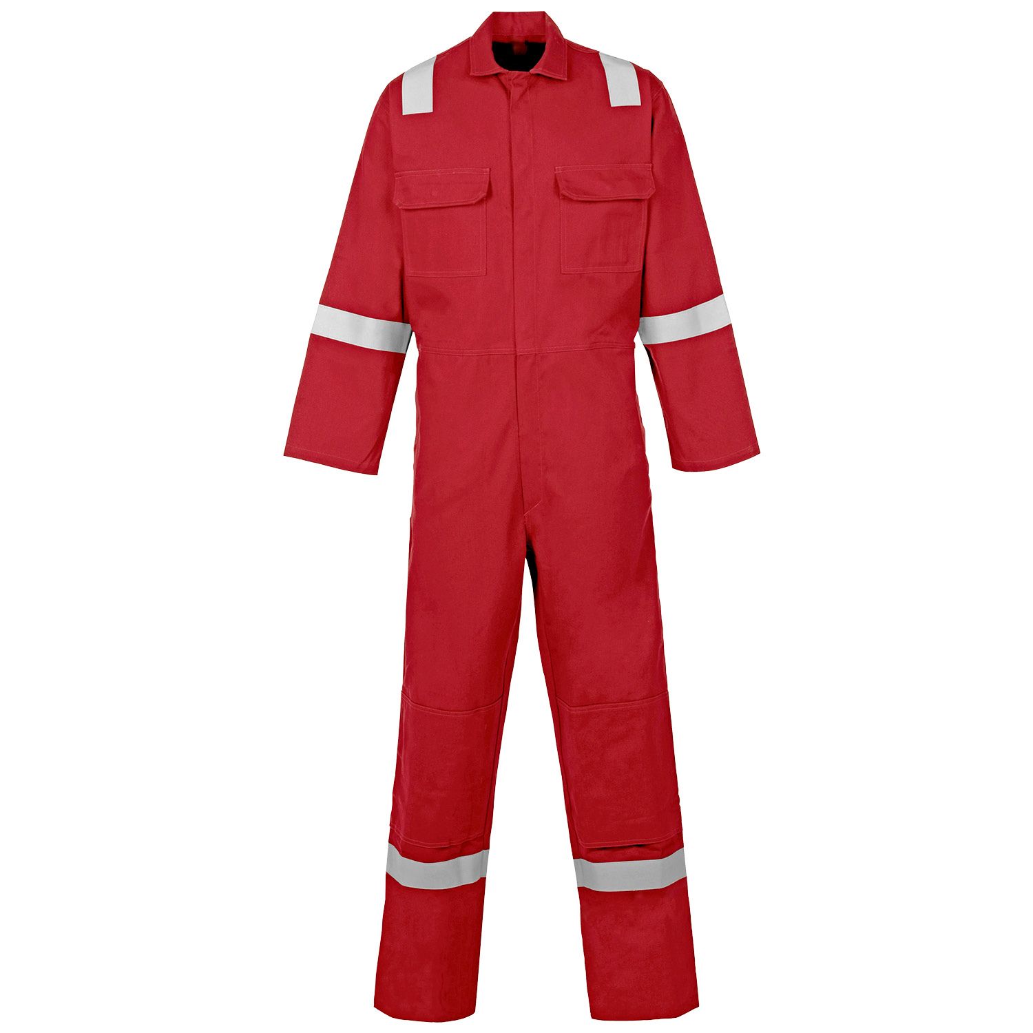 Standard Flame Retardant Coverall with Tape Red - 350gsm