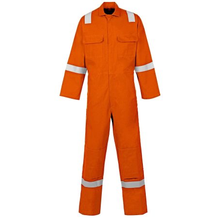Standard Flame Retardant Coverall with Tape Orange - 350gsm