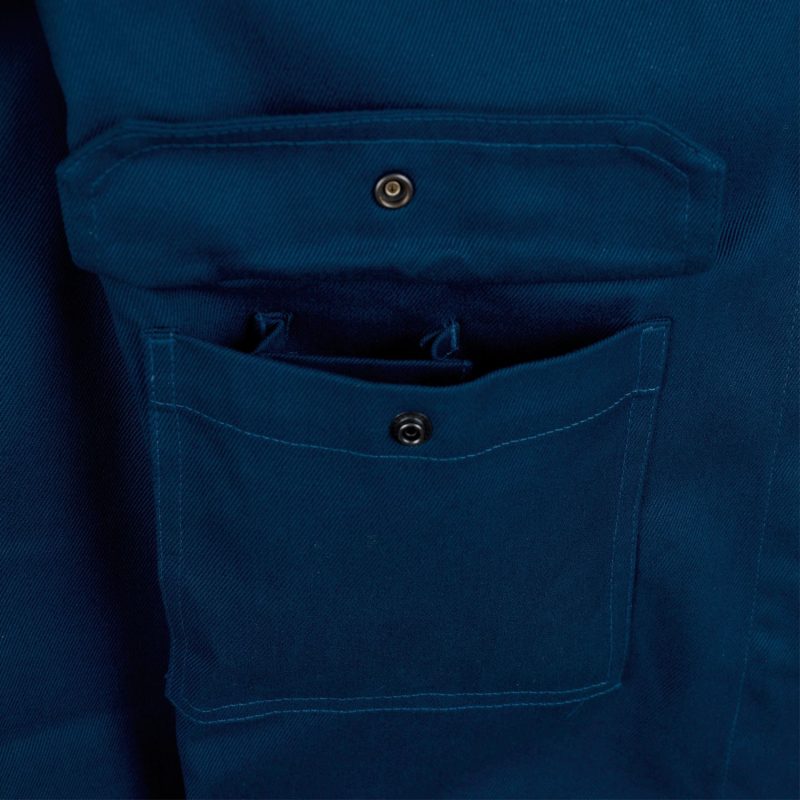 Standard Flame Retardant Coverall with Tape Navy- 350gsm - Image 4