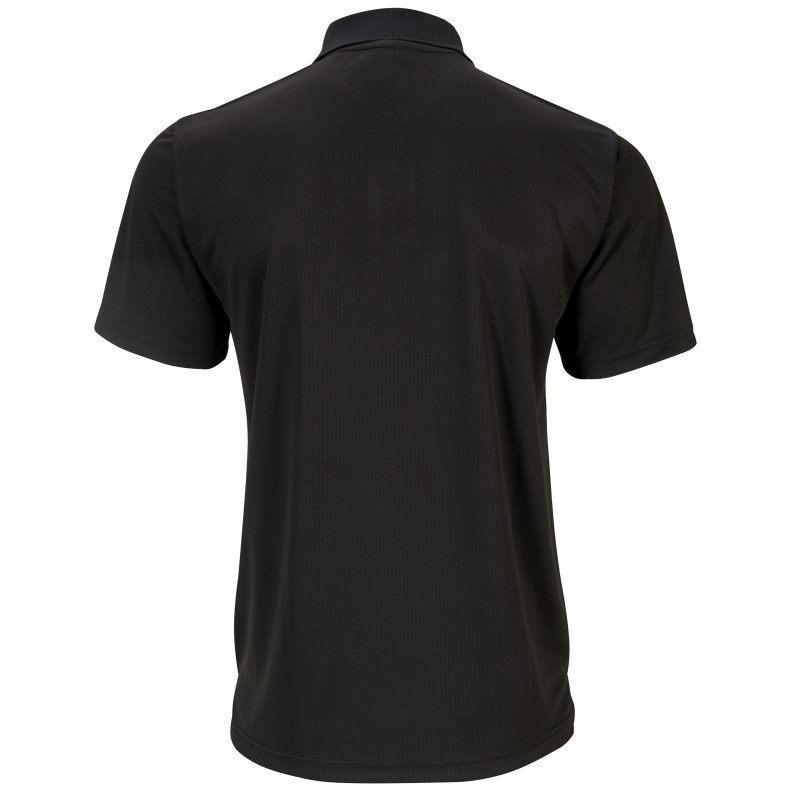 Basic Black Bird Eye Polo Shirt - Image 3