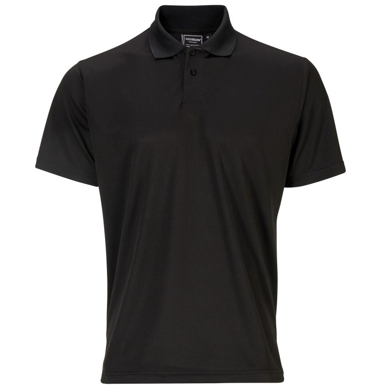 Basic Black Bird Eye Polo Shirt