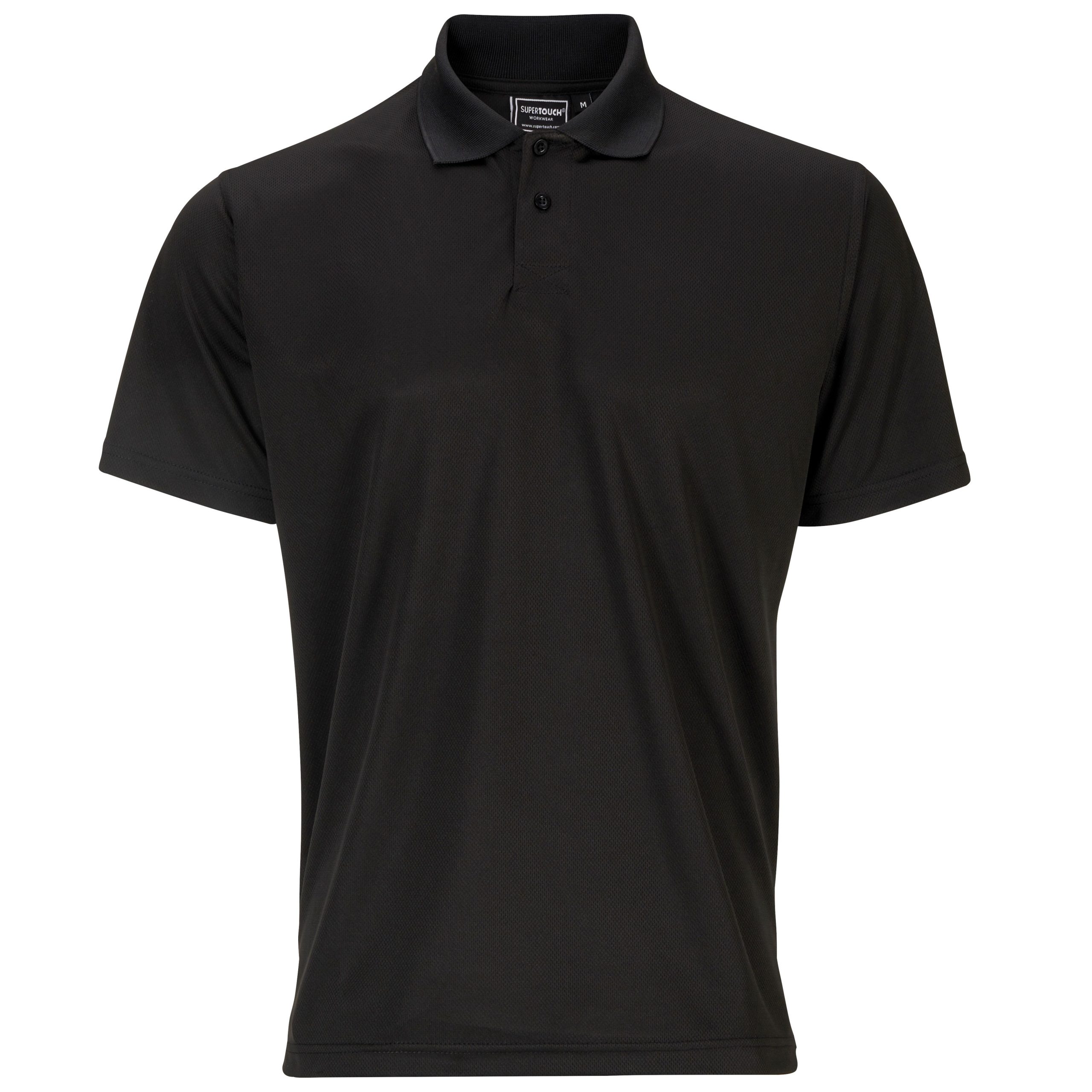 Basic Black Bird Eye Polo Shirt