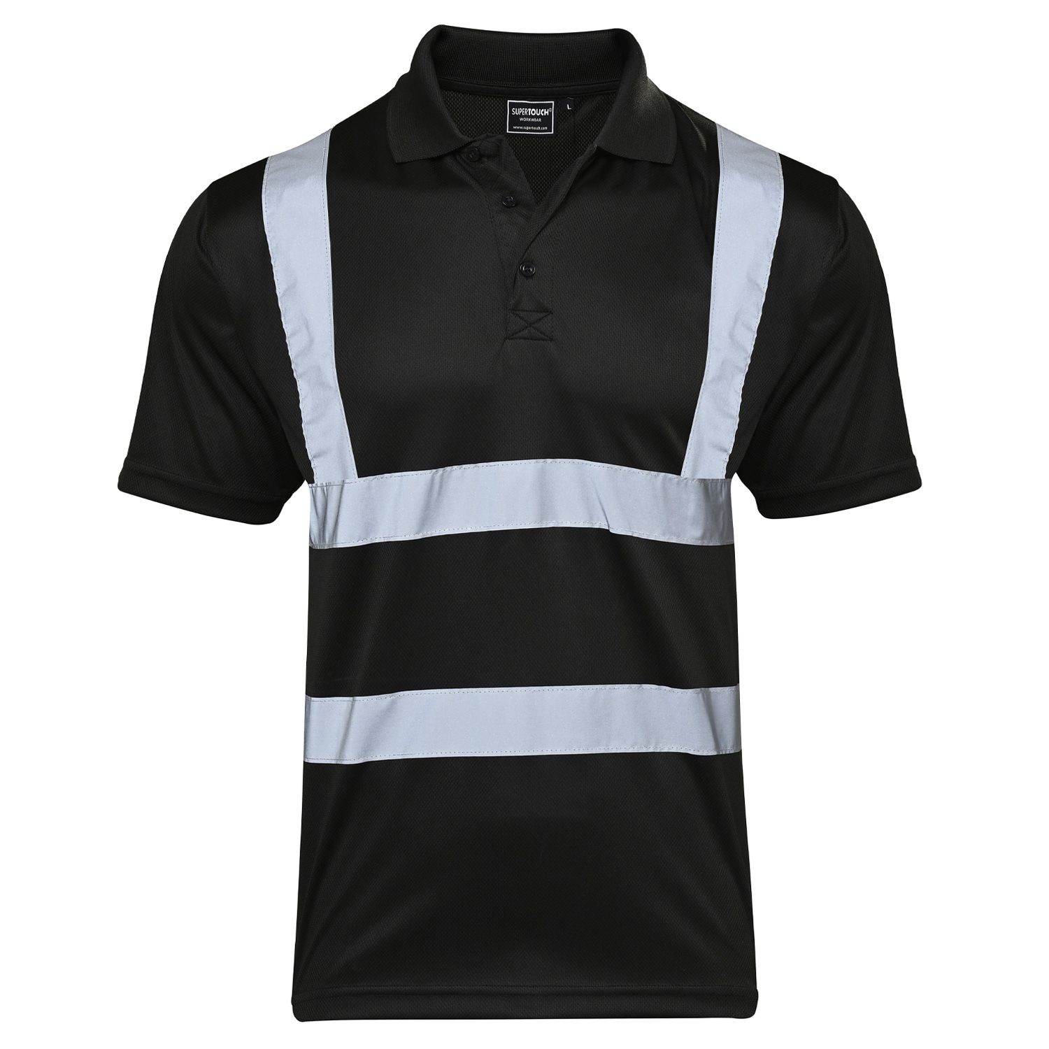 Hi Vis Black Bird Eye Polo Shirt - 150gsm